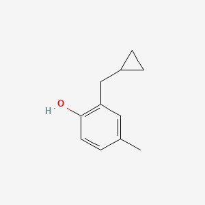 molecular formula C11H14O B14833594 2-(Cyclopropylmethyl)-4-methylphenol 