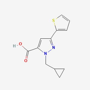 1-(cyclopropylmethyl)-3-(thiophen-2-yl)-1H-pyrazole-5-carboxylic acid