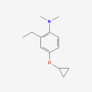 molecular formula C13H19NO B14833605 4-Cyclopropoxy-2-ethyl-N,N-dimethylaniline 