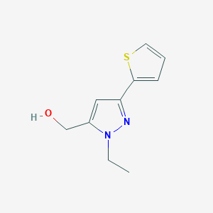 molecular formula C10H12N2OS B1483361 (1-エチル-3-(チオフェン-2-イル)-1H-ピラゾール-5-イル)メタノール CAS No. 2091620-72-1