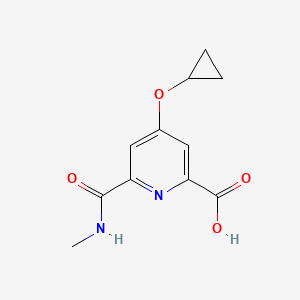 molecular formula C11H12N2O4 B14833636 4-Cyclopropoxy-6-(methylcarbamoyl)picolinic acid 