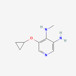 molecular formula C9H13N3O B14833639 5-Cyclopropoxy-N4-methylpyridine-3,4-diamine 