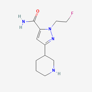 1-(2-fluoroethyl)-3-(piperidin-3-yl)-1H-pyrazole-5-carboxamide