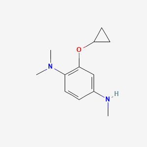 molecular formula C12H18N2O B14833643 2-Cyclopropoxy-N1,N1,N4-trimethylbenzene-1,4-diamine 