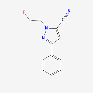 molecular formula C12H10FN3 B1483365 1-(2-フルオロエチル)-3-フェニル-1H-ピラゾール-5-カルボニトリル CAS No. 2097963-10-3