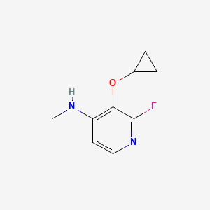 molecular formula C9H11FN2O B14833670 3-Cyclopropoxy-2-fluoro-N-methylpyridin-4-amine 