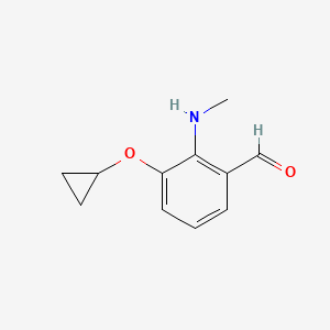 3-Cyclopropoxy-2-(methylamino)benzaldehyde