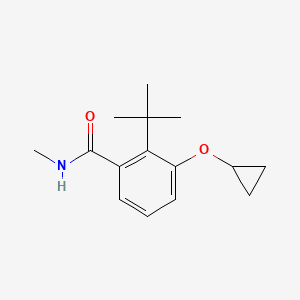 molecular formula C15H21NO2 B14833703 2-Tert-butyl-3-cyclopropoxy-N-methylbenzamide 