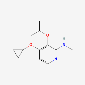 molecular formula C12H18N2O2 B14833708 4-Cyclopropoxy-3-isopropoxy-N-methylpyridin-2-amine 