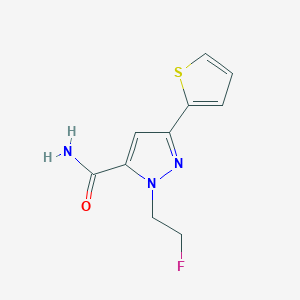 molecular formula C10H10FN3OS B1483372 1-(2-fluoroethyl)-3-(thiophen-2-yl)-1H-pyrazole-5-carboxamide CAS No. 2098038-98-1