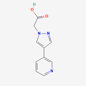molecular formula C10H9N3O2 B1483379 2-(4-(pyridin-3-yl)-1H-pyrazol-1-yl)acetic acid CAS No. 2092514-43-5