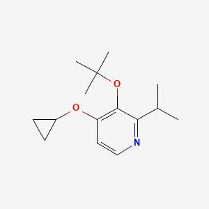 molecular formula C15H23NO2 B14833802 3-Tert-butoxy-4-cyclopropoxy-2-isopropylpyridine 