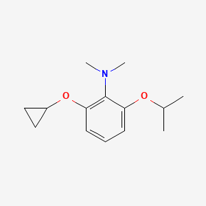 molecular formula C14H21NO2 B14833842 2-Cyclopropoxy-6-isopropoxy-N,N-dimethylaniline 