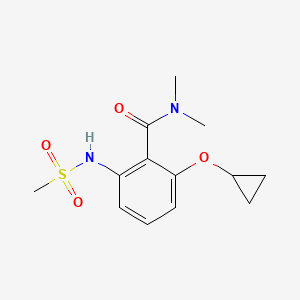 molecular formula C13H18N2O4S B14833870 2-Cyclopropoxy-N,N-dimethyl-6-(methylsulfonamido)benzamide 