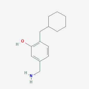 molecular formula C14H21NO B14833875 5-(Aminomethyl)-2-(cyclohexylmethyl)phenol CAS No. 1243460-98-1