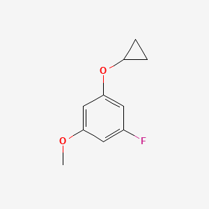 molecular formula C10H11FO2 B14833886 1-Cyclopropoxy-3-fluoro-5-methoxybenzene 