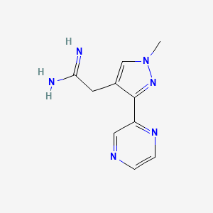 2-(1-methyl-3-(pyrazin-2-yl)-1H-pyrazol-4-yl)acetimidamide