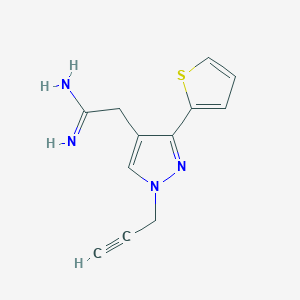 2-(1-(prop-2-yn-1-yl)-3-(thiophen-2-yl)-1H-pyrazol-4-yl)acetimidamide