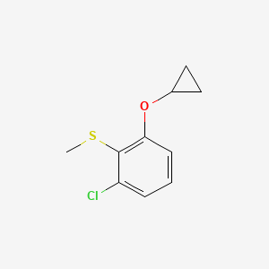 molecular formula C10H11ClOS B14833921 (2-Chloro-6-cyclopropoxyphenyl)(methyl)sulfane 