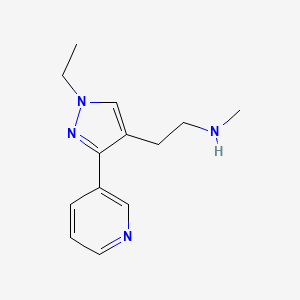 2-(1-ethyl-3-(pyridin-3-yl)-1H-pyrazol-4-yl)-N-methylethan-1-amine