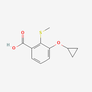 molecular formula C11H12O3S B14833941 3-Cyclopropoxy-2-(methylthio)benzoic acid 