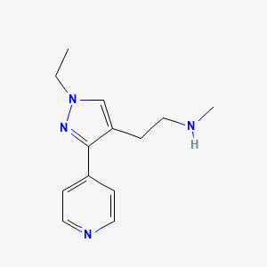 2-(1-ethyl-3-(pyridin-4-yl)-1H-pyrazol-4-yl)-N-methylethan-1-amine
