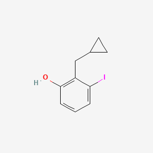 molecular formula C10H11IO B14833964 2-(Cyclopropylmethyl)-3-iodophenol 