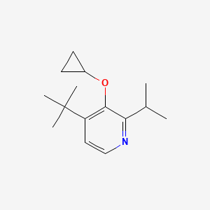 molecular formula C15H23NO B14833971 4-Tert-butyl-3-cyclopropoxy-2-isopropylpyridine 