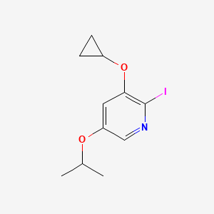 molecular formula C11H14INO2 B14833972 3-Cyclopropoxy-2-iodo-5-isopropoxypyridine 