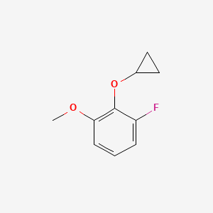 molecular formula C10H11FO2 B14833976 2-Cyclopropoxy-1-fluoro-3-methoxybenzene 