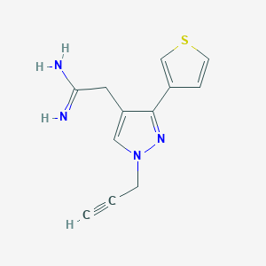 2-(1-(prop-2-yn-1-yl)-3-(thiophen-3-yl)-1H-pyrazol-4-yl)acetimidamide