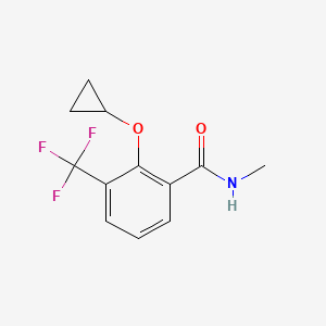 molecular formula C12H12F3NO2 B14834019 2-Cyclopropoxy-N-methyl-3-(trifluoromethyl)benzamide 