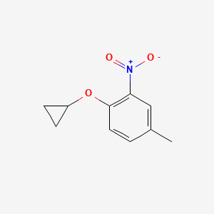 molecular formula C10H11NO3 B14834062 1-Cyclopropoxy-4-methyl-2-nitrobenzene 