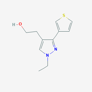 molecular formula C11H14N2OS B1483407 2-(1-ethyl-3-(thiophen-3-yl)-1H-pyrazol-4-yl)ethan-1-ol CAS No. 2097973-36-7