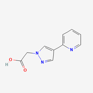 molecular formula C10H9N3O2 B1483410 2-(4-(pyridin-2-yl)-1H-pyrazol-1-yl)acetic acid CAS No. 2091591-58-9