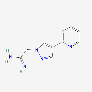 molecular formula C10H11N5 B1483411 2-(4-(pyridin-2-yl)-1H-pyrazol-1-yl)acetimidamide CAS No. 2098018-49-4