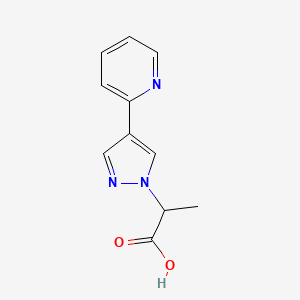 molecular formula C11H11N3O2 B1483412 2-(4-(pyridin-2-yl)-1H-pyrazol-1-yl)propanoic acid CAS No. 2092530-74-8