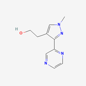 molecular formula C10H12N4O B1483413 2-(1-methyl-3-(pyrazin-2-yl)-1H-pyrazol-4-yl)ethan-1-ol CAS No. 2090950-36-8