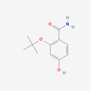 molecular formula C11H15NO3 B14834133 2-Tert-butoxy-4-hydroxybenzamide 