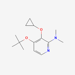 molecular formula C14H22N2O2 B14834142 4-Tert-butoxy-3-cyclopropoxy-N,N-dimethylpyridin-2-amine 