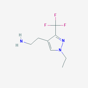 molecular formula C8H12F3N3 B1483415 2-(1-乙基-3-(三氟甲基)-1H-吡唑-4-基)乙胺 CAS No. 2097979-08-1
