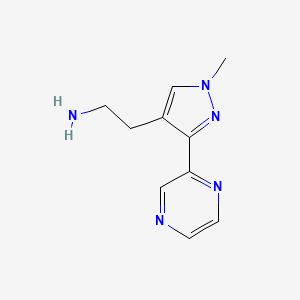 2-(1-methyl-3-(pyrazin-2-yl)-1H-pyrazol-4-yl)ethan-1-amine