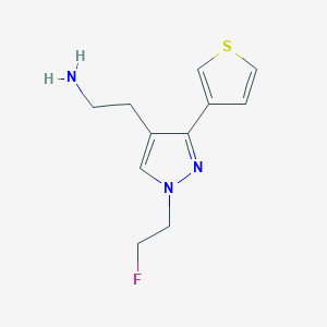 molecular formula C11H14FN3S B1483417 2-(1-(2-氟乙基)-3-(噻吩-3-基)-1H-吡唑-4-基)乙胺 CAS No. 2097979-23-0