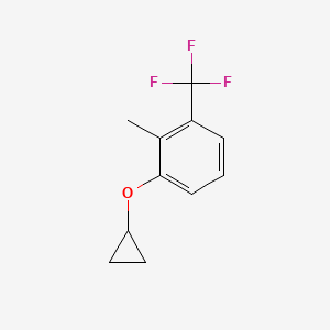 molecular formula C11H11F3O B14834180 1-Cyclopropoxy-2-methyl-3-(trifluoromethyl)benzene 