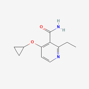 molecular formula C11H14N2O2 B14834183 4-Cyclopropoxy-2-ethylnicotinamide 