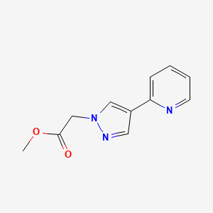 molecular formula C11H11N3O2 B1483419 methyl 2-(4-(pyridin-2-yl)-1H-pyrazol-1-yl)acetate CAS No. 2098018-48-3