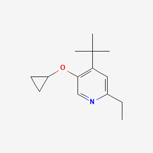 molecular formula C14H21NO B14834190 4-Tert-butyl-5-cyclopropoxy-2-ethylpyridine 