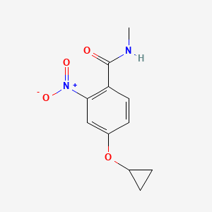 molecular formula C11H12N2O4 B14834196 4-Cyclopropoxy-N-methyl-2-nitrobenzamide 