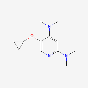 molecular formula C12H19N3O B14834213 5-Cyclopropoxy-N2,N2,N4,N4-tetramethylpyridine-2,4-diamine 