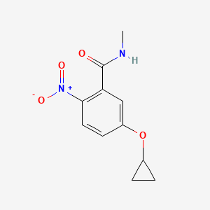 molecular formula C11H12N2O4 B14834229 5-Cyclopropoxy-N-methyl-2-nitrobenzamide 